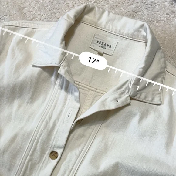 Sézane White Will Jacket M - Picture 11 of 13